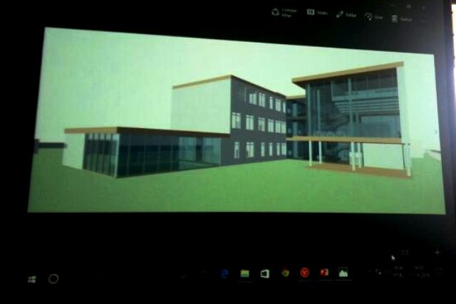 Imagem em 2D do novo prédio da FCEE