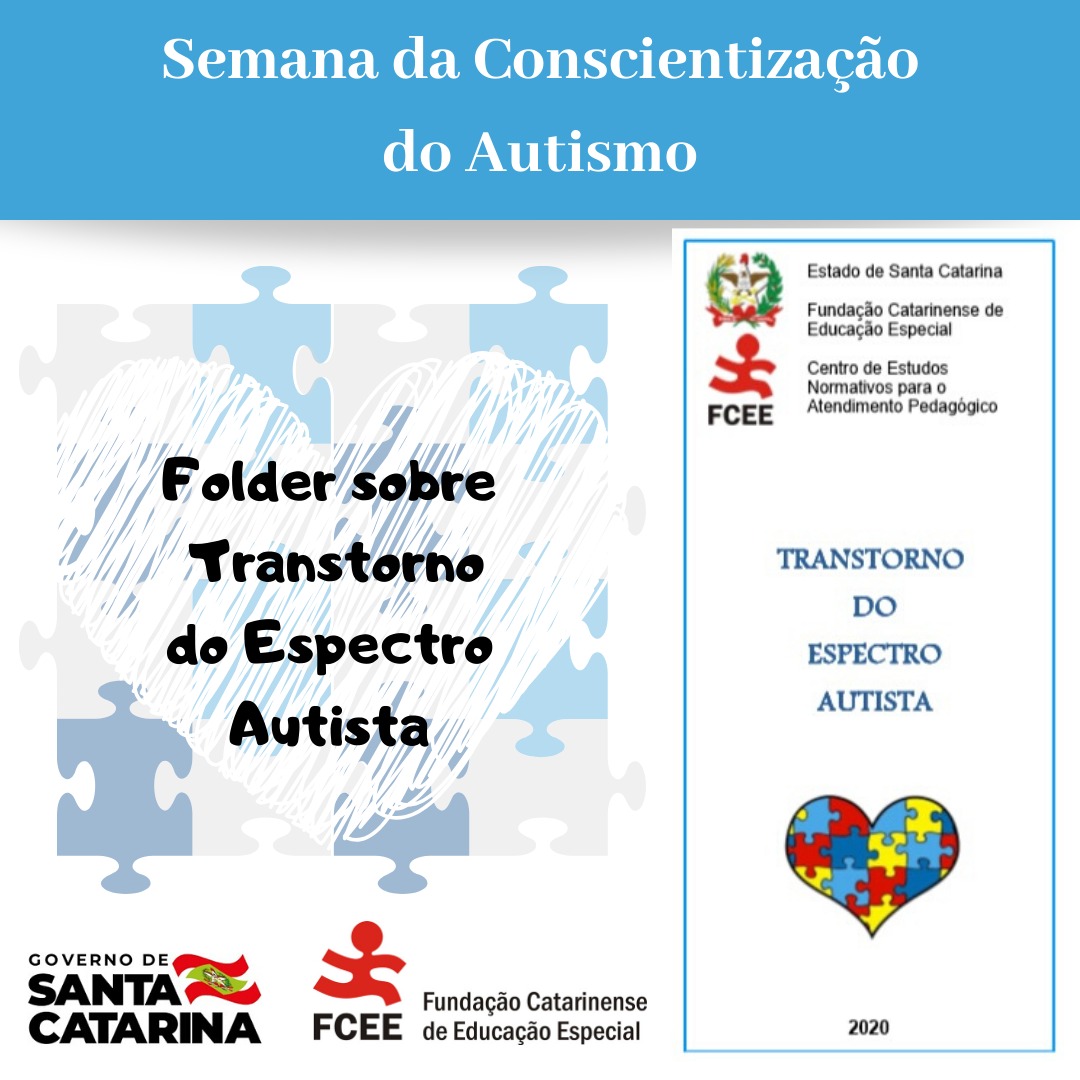 Semana de Conscientização do Autismo - Folder sobre Transtorno do Espectro Autista
