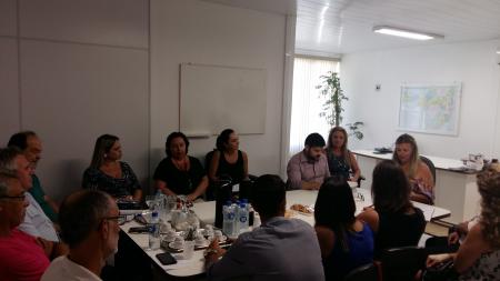servidores na reunião do colegiado