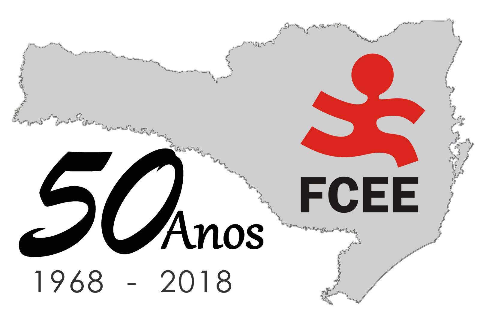 Logotipo comemorativo dos 50 anos da FCEE