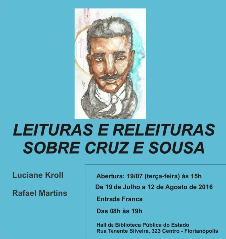 Cartaz com foto de Cruz e Sousa Cartaz com foto de Cruz e Sousa