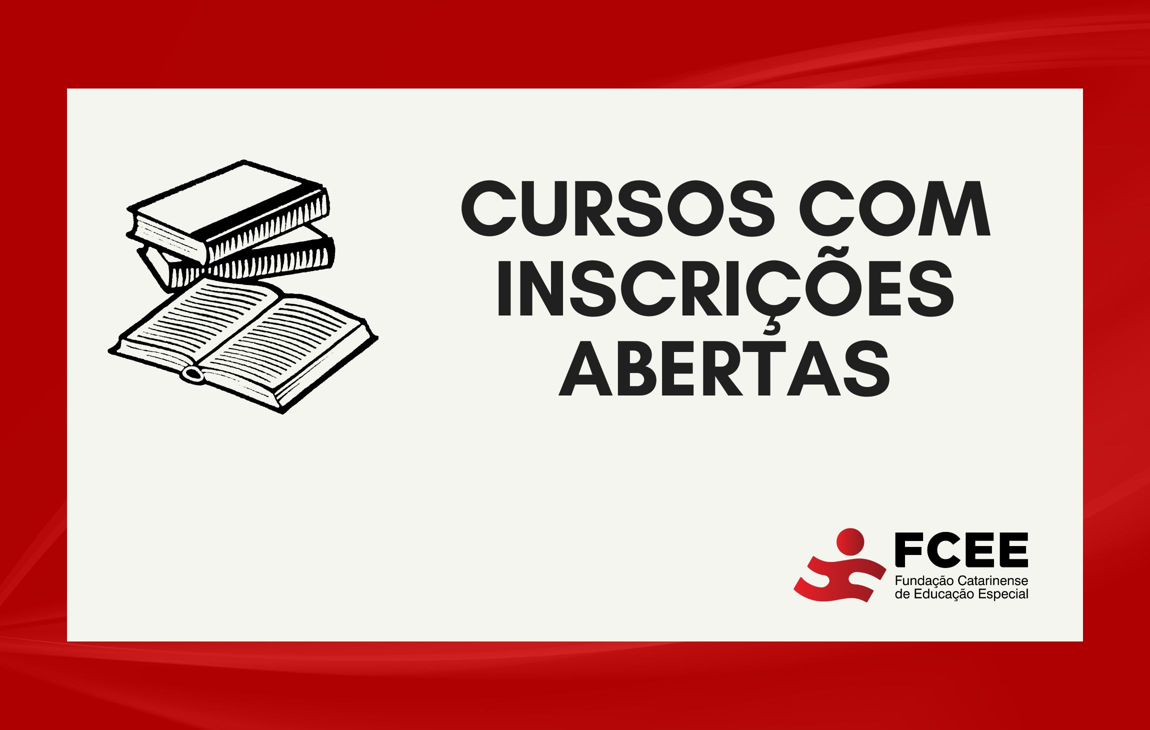 imagem com texto cursos com inscrições abertas