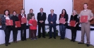 Entrega dos exemplares de livros para homenageados: Maria das Graças Moukarzel; Kátia Regina Ladewig; Ana Maria Philippi (in memoriam), representada por Neusa Philippi; Federação Catarinense das Associações de Síndrome de Down (FECASD); Adilson Ventura (in memoriam), representado por Danielly Ventura; Manoel Boaventura Feijó (in memoriam), representado por Synthia Feijó; Regimento de Polícia Militar Montada de Santa Catarina e Pedro de Souza.